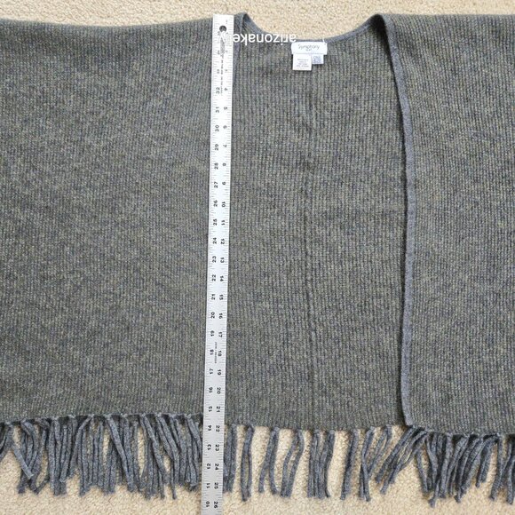 {{{Thick}}} Cashmere Wrap Birdseye Knit Green/Grey Symphony - Picture 4 of 16